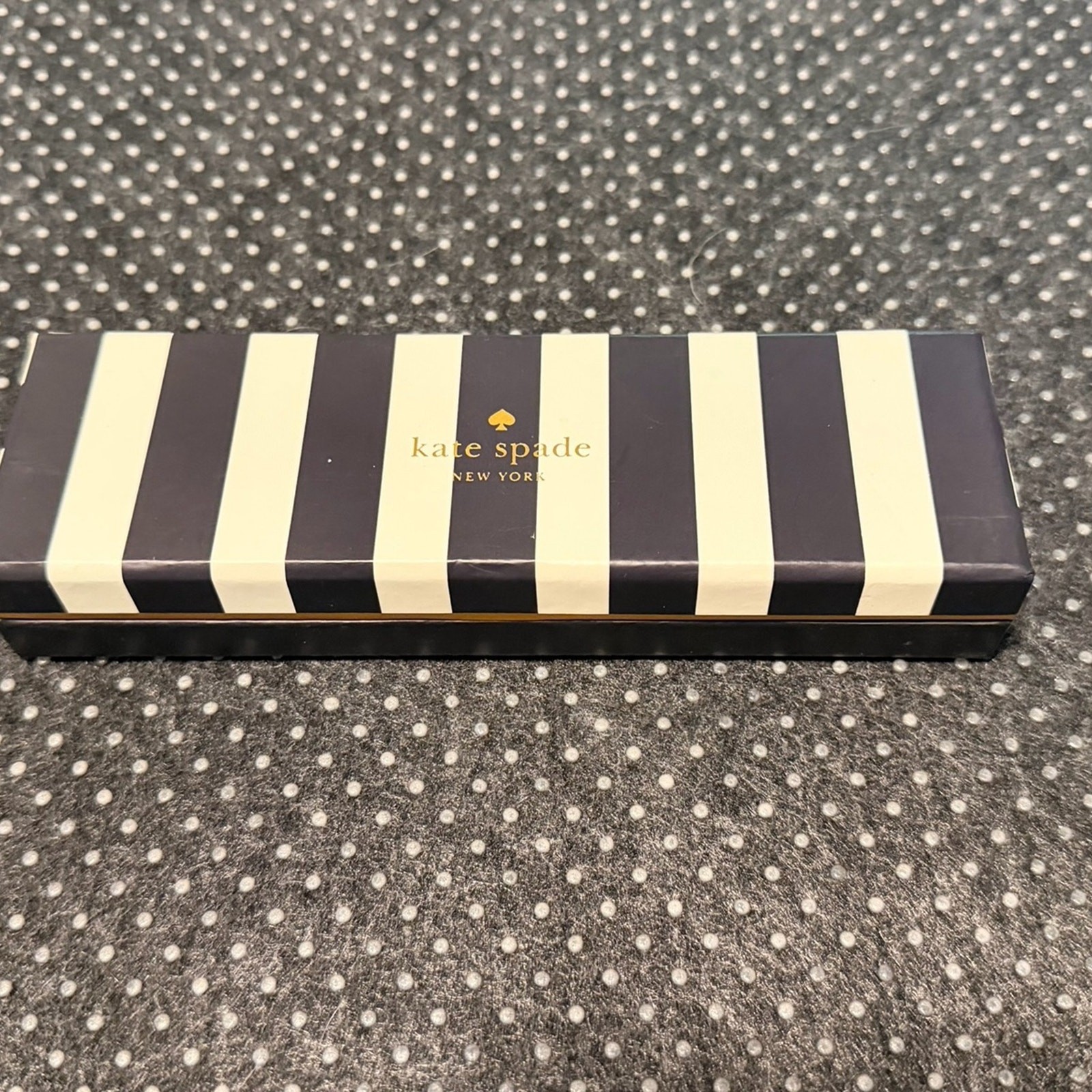 Kate Spade New York Black White Polka Dot Ballpoint Pen w Gift Box