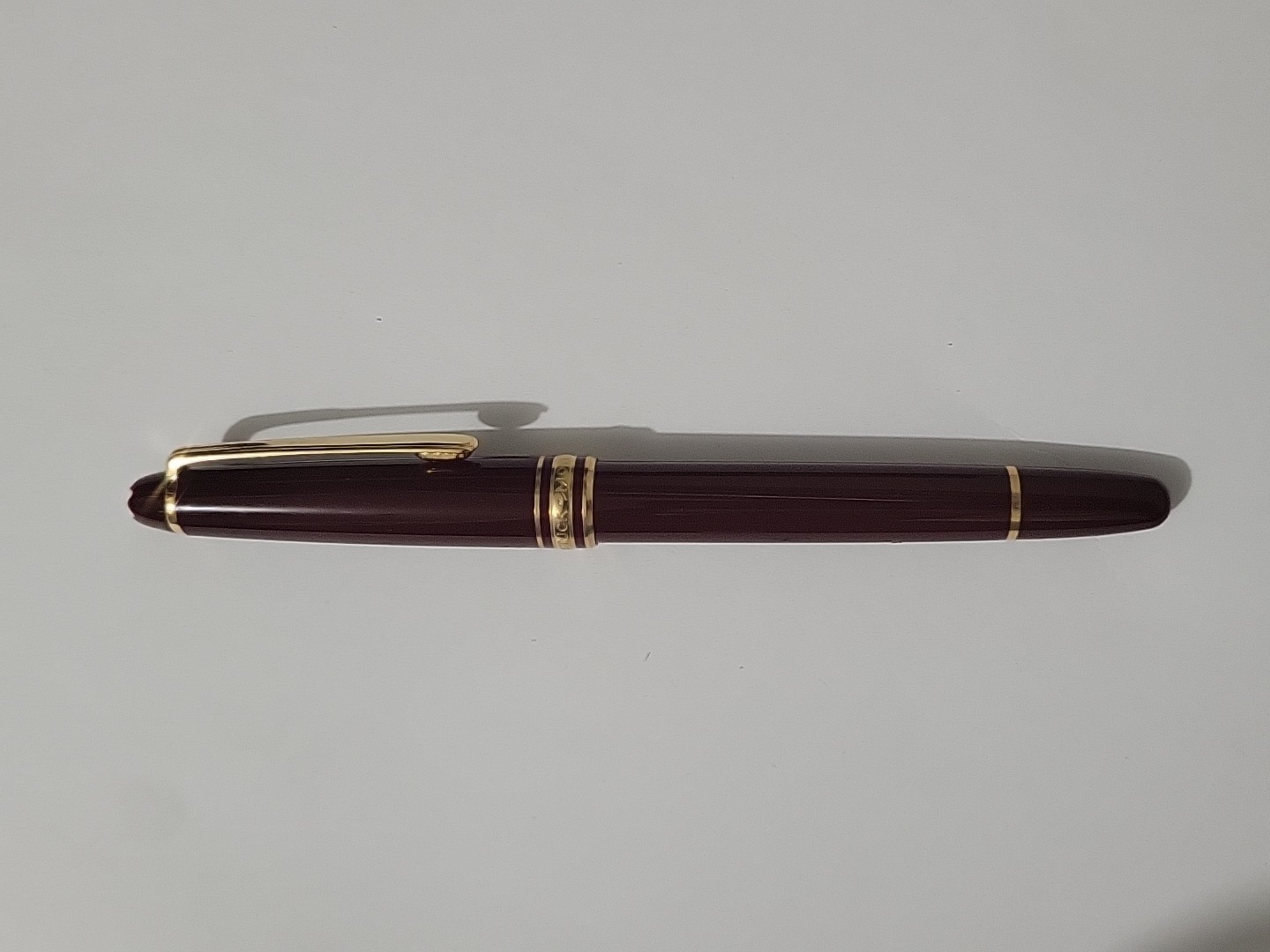 Montblanc Meisterstuck Bordeaux Ballpoint Pen Gold Trim West Germany with Box