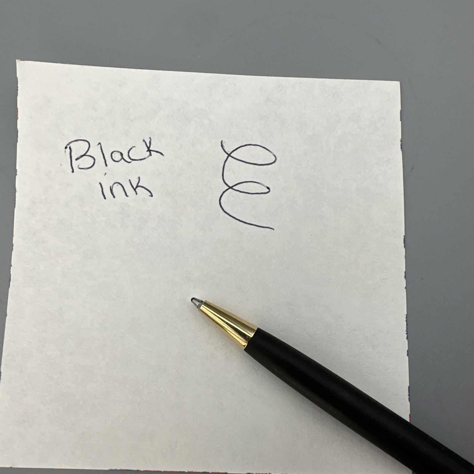 Vintage Colibri Ballpoint Pen in Matte Black w/ Gold Trim USA 1270