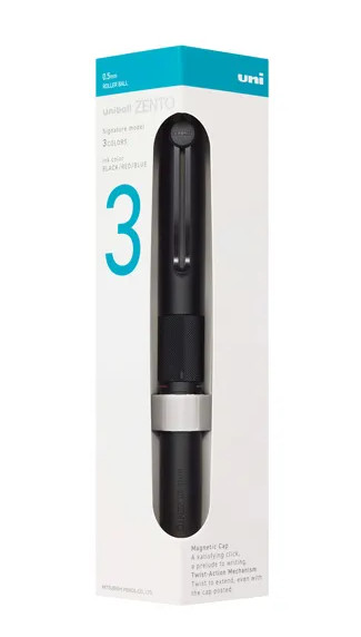 uni-ball ZENTO Signature Model 3-Color Ballpoint Pen 0.5mm M Black UBE3-ZHR-05