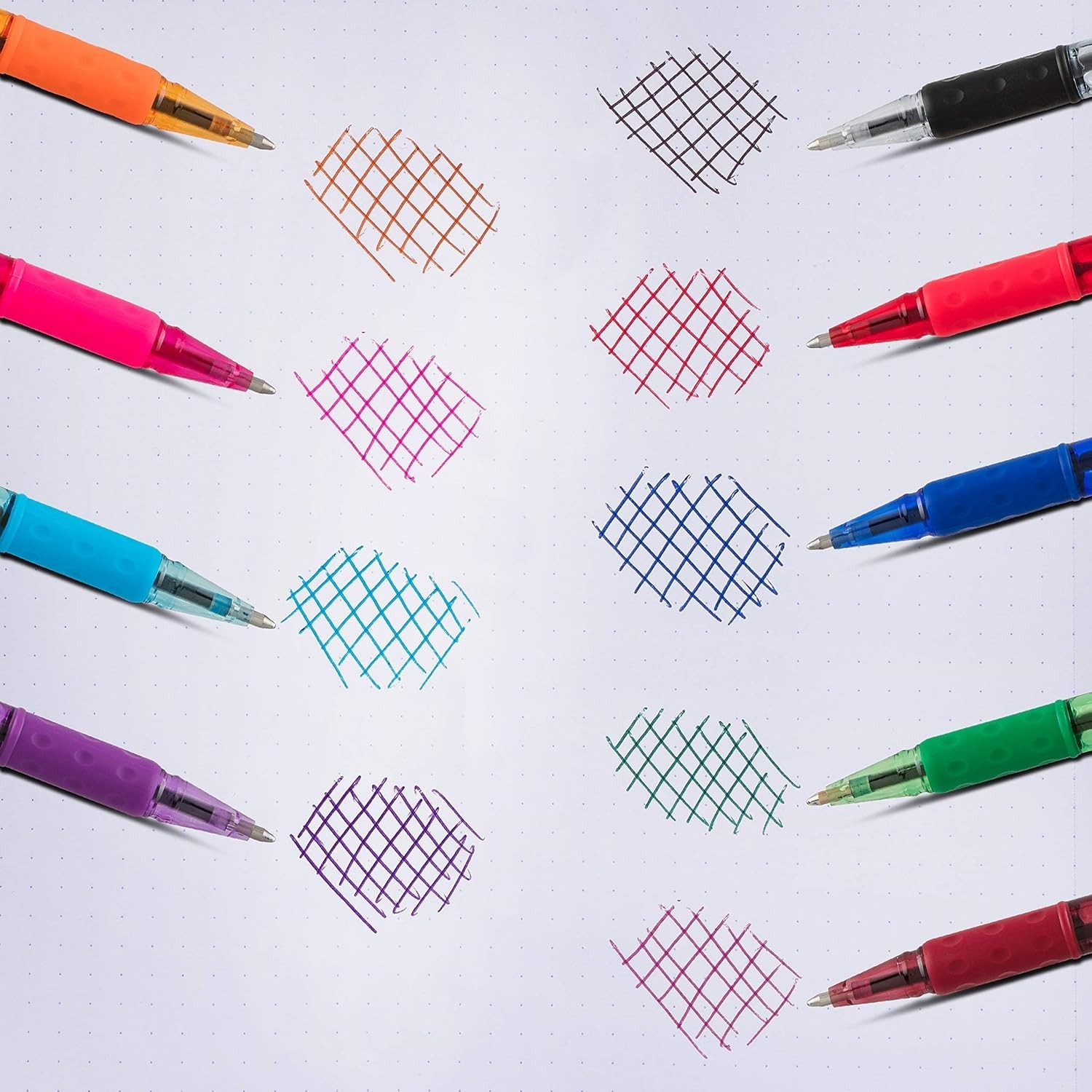 Sturdy Black Ballpoint Pens with Ambidextrous Grip – 4 Count for All Ages