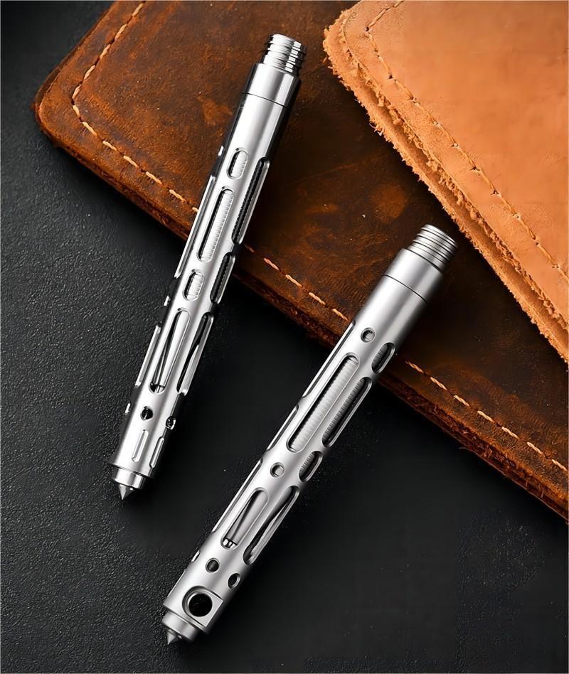 Titanium Mini Ballpoint Pen Portable Writing Pen Keychain EDC Multifunction Gift