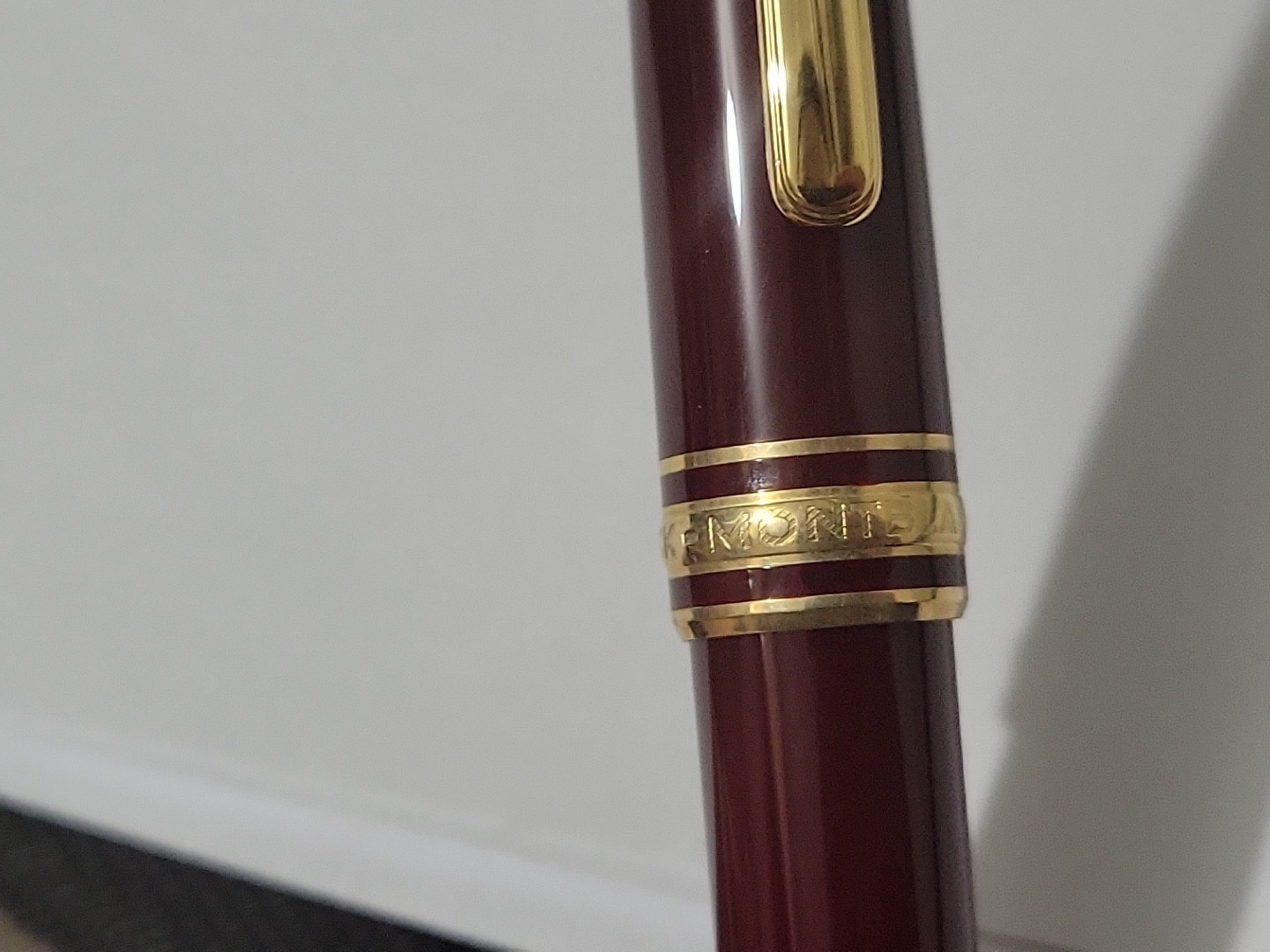 Montblanc Meisterstuck Bordeaux Ballpoint Pen Gold Trim West Germany with Box