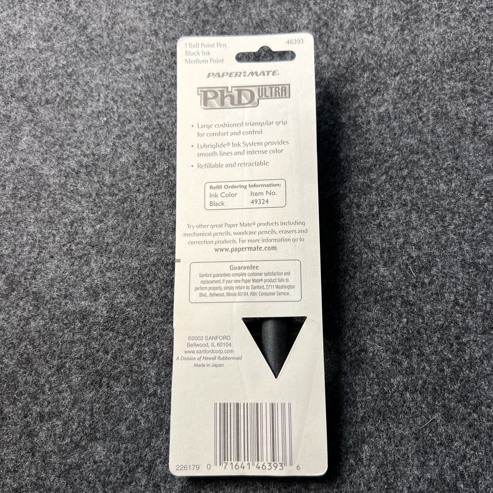 Paper Mate PhD Ultra Black Cherry Ball Point Pen NOS Medium Point Black Ink
