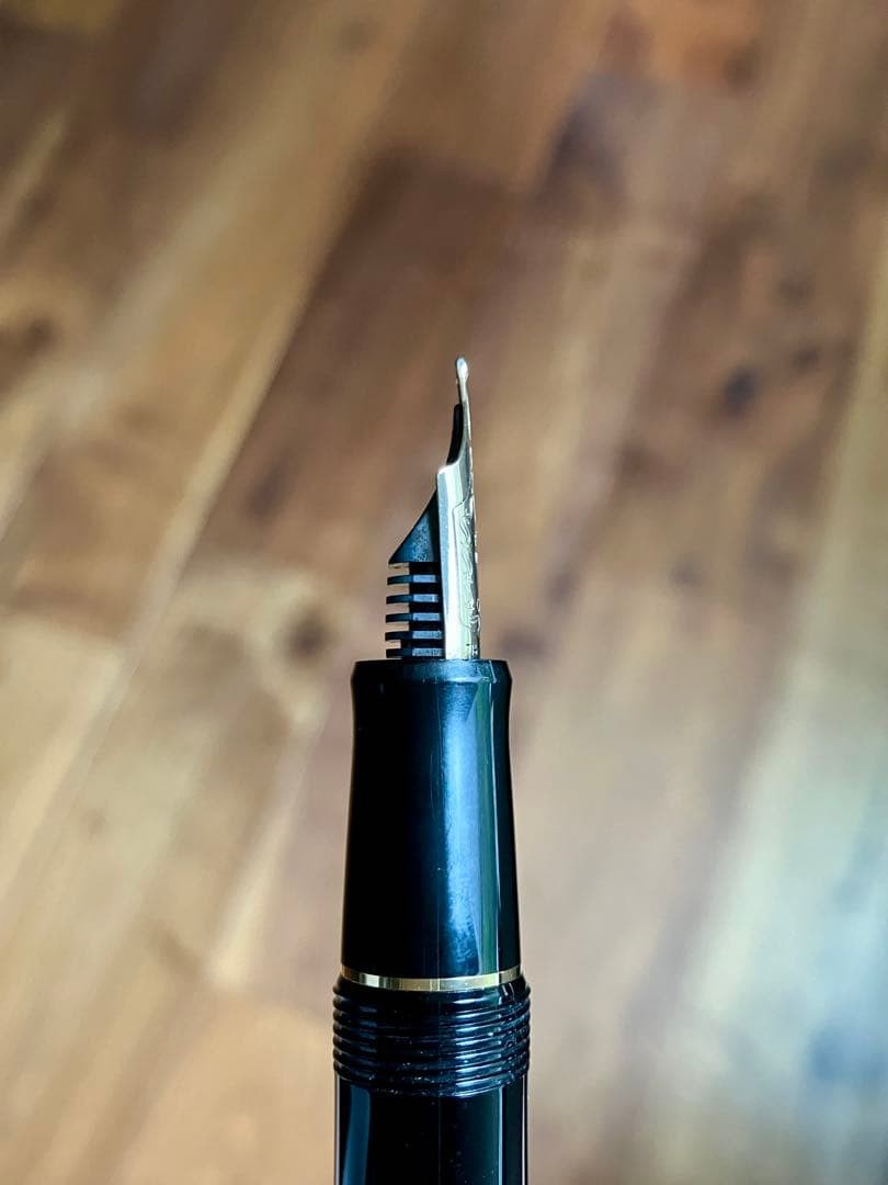 Pilot Custom 74 Fountain Pen 14K Ms Music Nib Black Axis 1