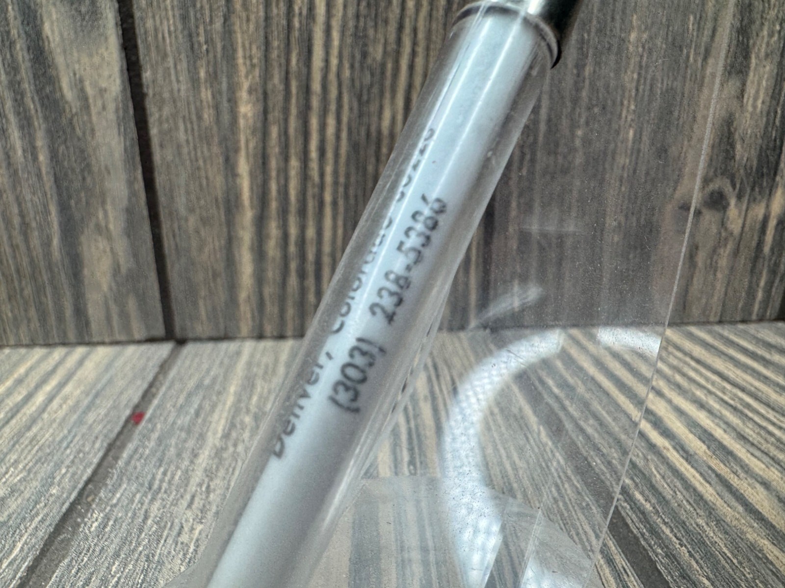 Vintage Rockmont College Branded Ballpoint Pen Blue & Silver