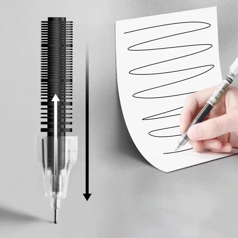 10pcs 0.5mm Gel Pens Needle Tip Smooth Ink School Office Stationery