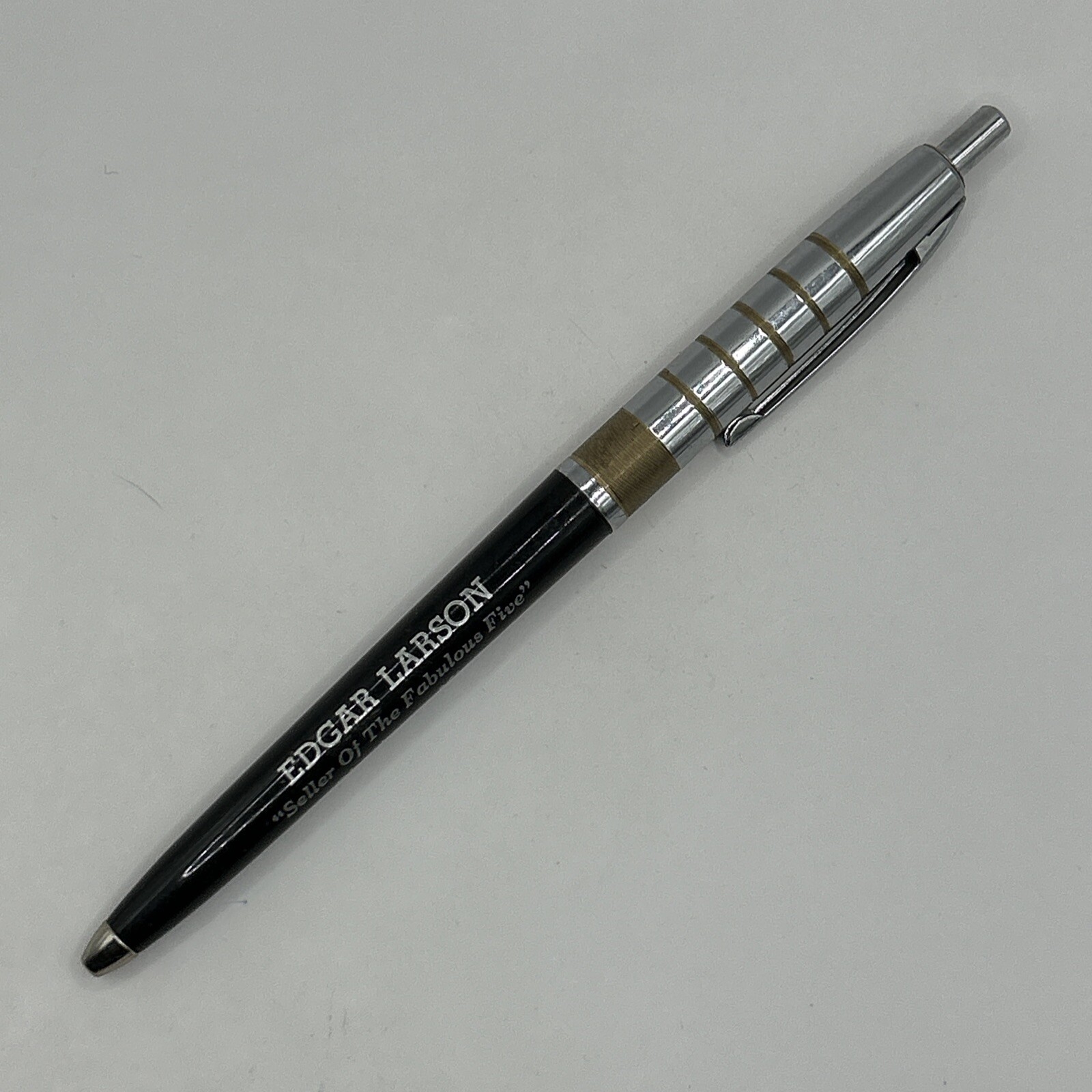 VTG Ballpoint Pen Edgar Larson «Seller Of The Fabulous Five» Sherburn Minnesota