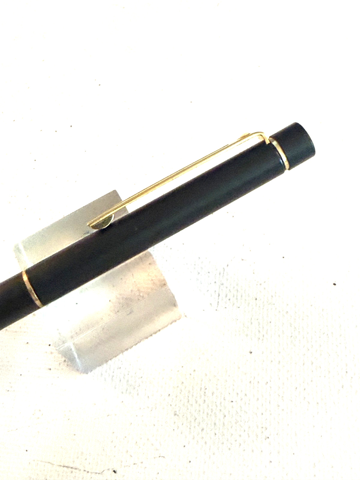 1960s Sheaffer Black metal Targa Ball Point Pen New refill. Gold trim Excellent
