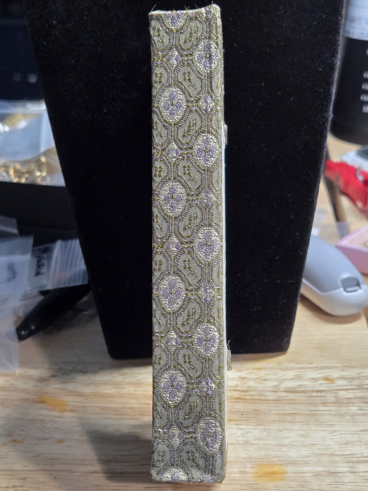 Vintage Late 20th Century Chinese Cloisonne’ Ballpoint Pen Original Brocade Box