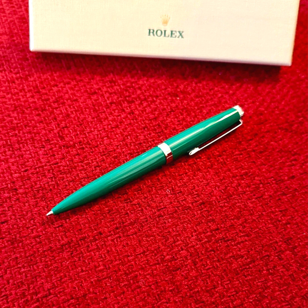 ROLEX Green Emerald Emblem Twist Ballpoint Pen AD VIP Gift