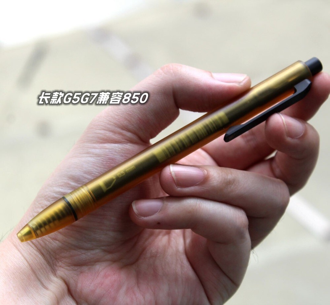 EDC PEI Titanium Alloy Pocket Ballpoint Pen Signature Writing Student Office Pen