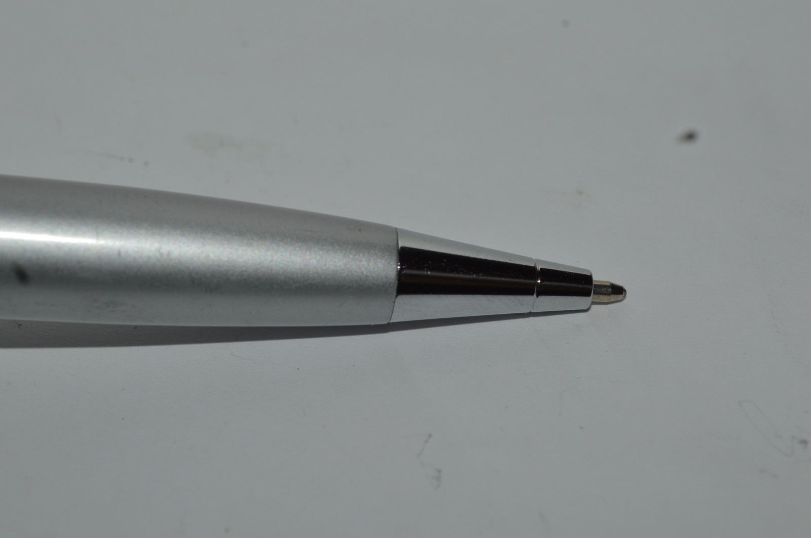 WENGER Ballpoint Pen Silver & Black Color Chrome Trim Twist Action 1990s