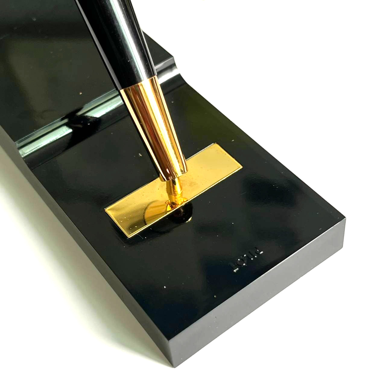 Vintage Pilot Desk pen set plating gold (Stand with 1 pcs of Ballpoint Pen)