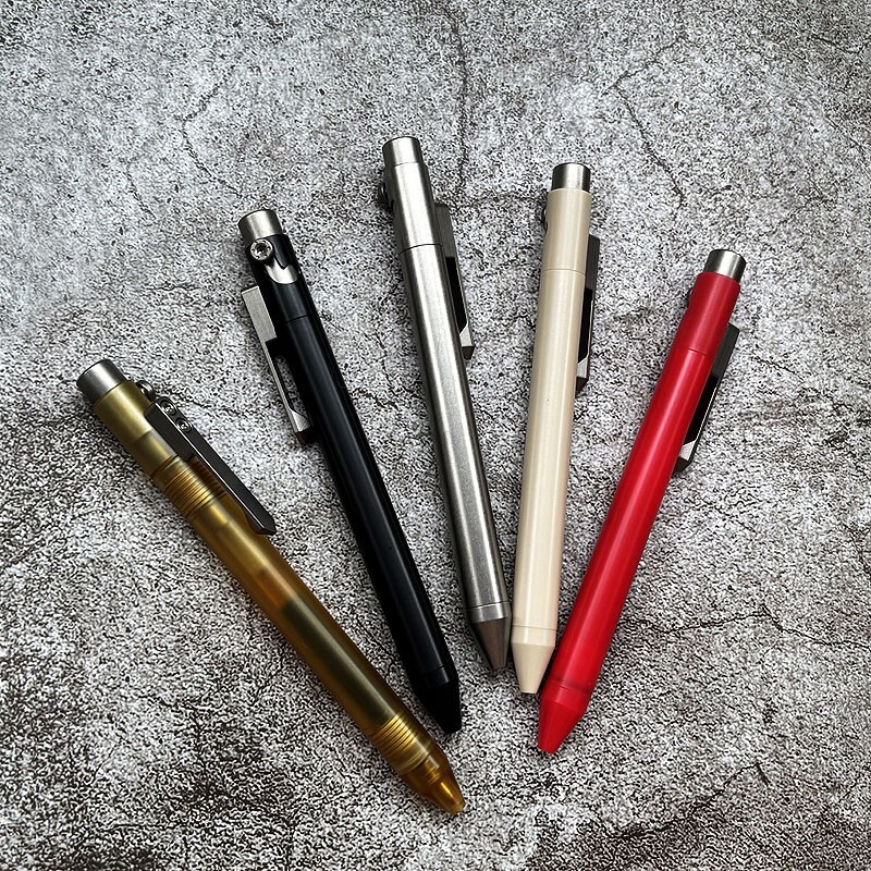 New EDC Titanium Alloy + POM / PEEK / PEI Pocket Pen Ballpoint Signature Gel Pen