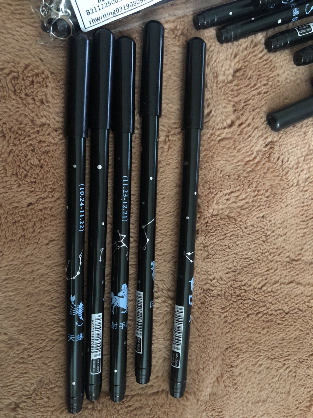 Zodiac Pens Lot. Over 50 Random Writing Pens. Aries, Libra, Cancer. All Signs.