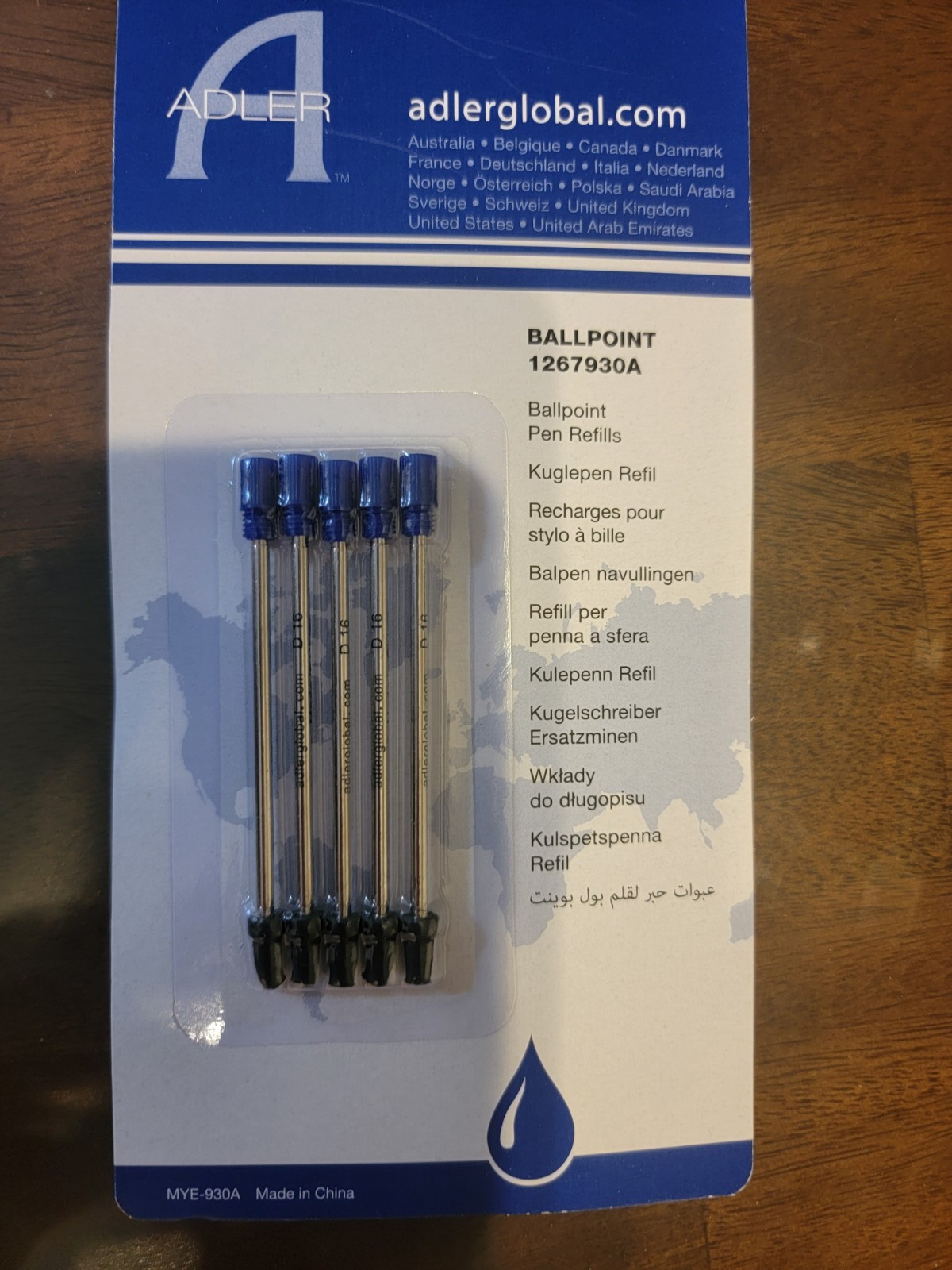 Adler Global Ballpoint 1267930A Pen Refill