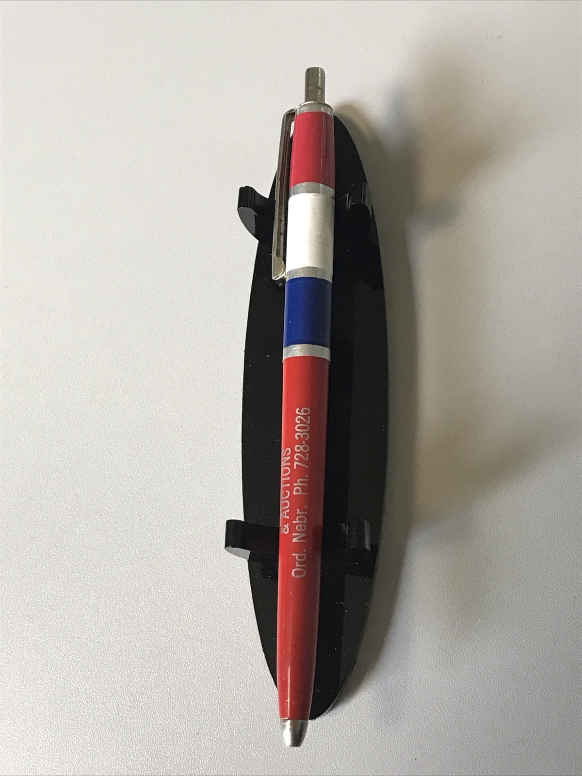 VTG RWB Kwik Klik Ballpoint Pen Cedarcrest Farm Furniture Antiques Auctions A260