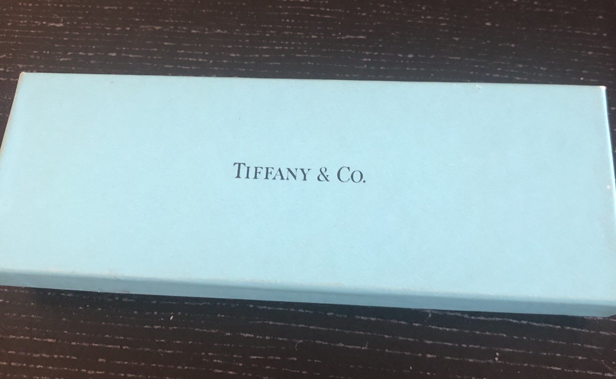Original Tiffany & Co. Sterling Silver 925 & Black Matte T- Clip Pen And Box