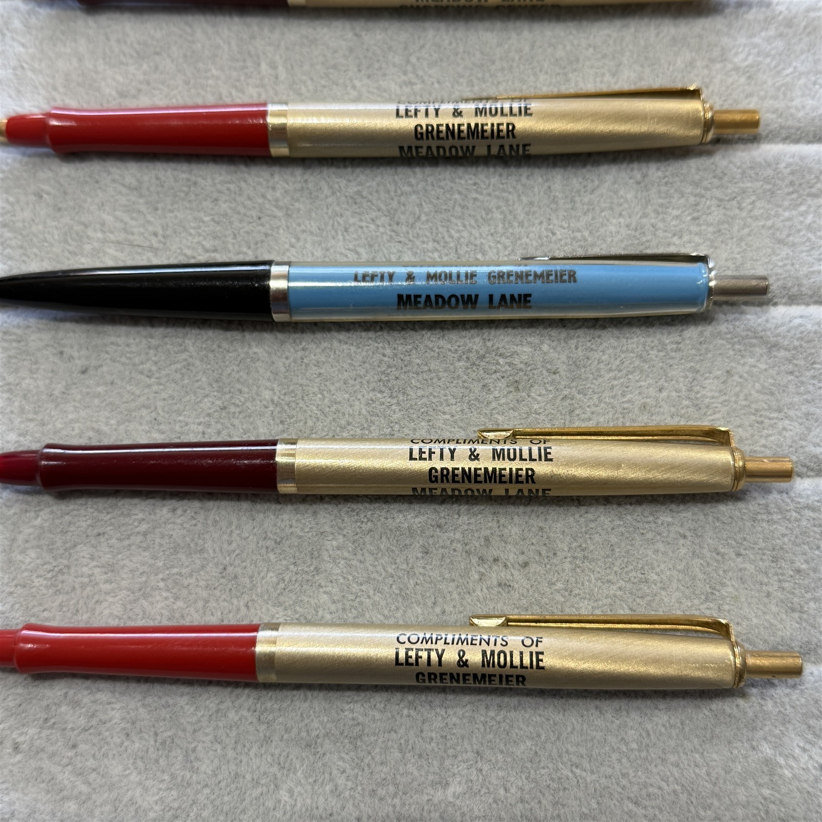 Lot of 5 Grenemeier Meadow Lane Shopping Center Lincoln Nebraska Ballpoint Pens