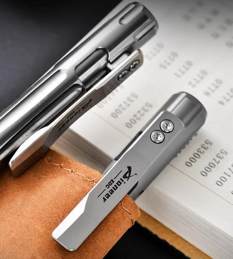 1PC Titanium Ballpoint Pen EDC Pocket Pen Office Business Writing Signature Gift