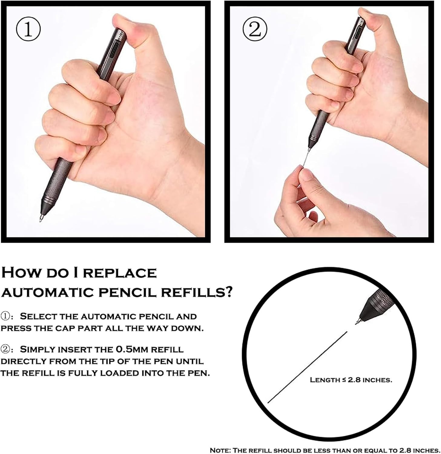 4 in 1 Multicolor Pen, Metal Cased Multifunction Ballpoint Pen, 0.5mm Mechani…