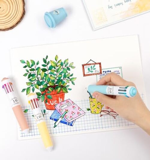 3 Pack Multicolor Pens, 10-in-1 3PCS-28 Colored Multicolor Ballpoint Pen