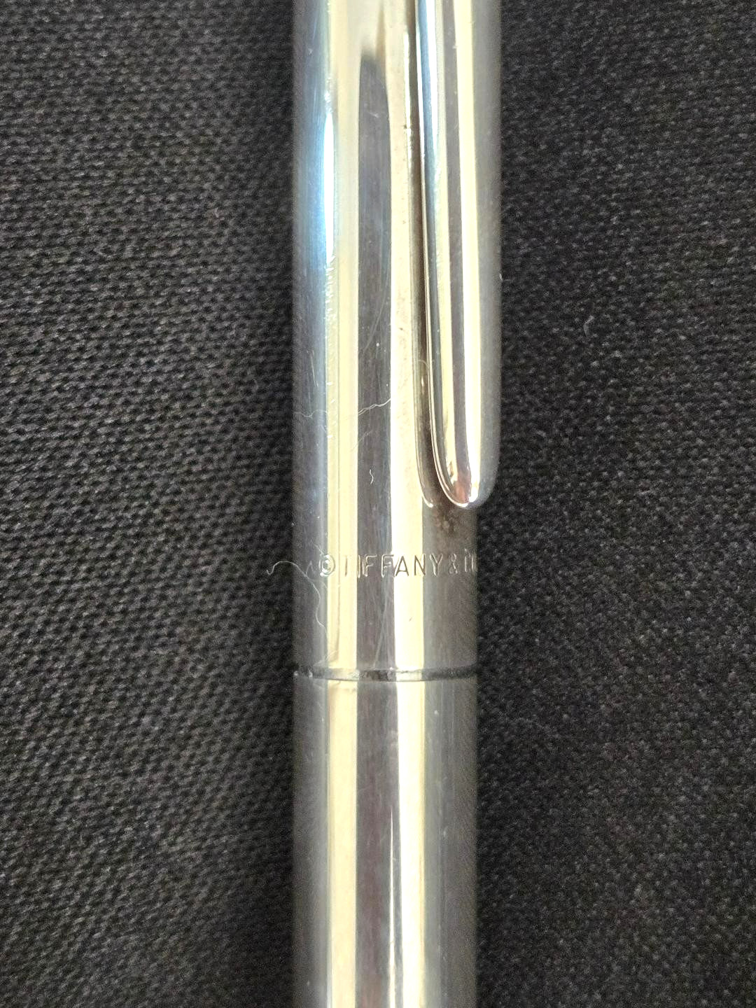 RARE POUCH/BOX TIFFANY & CO. CROSS STERLING SILVER PEN w/GOLF BALL INSIGNIA