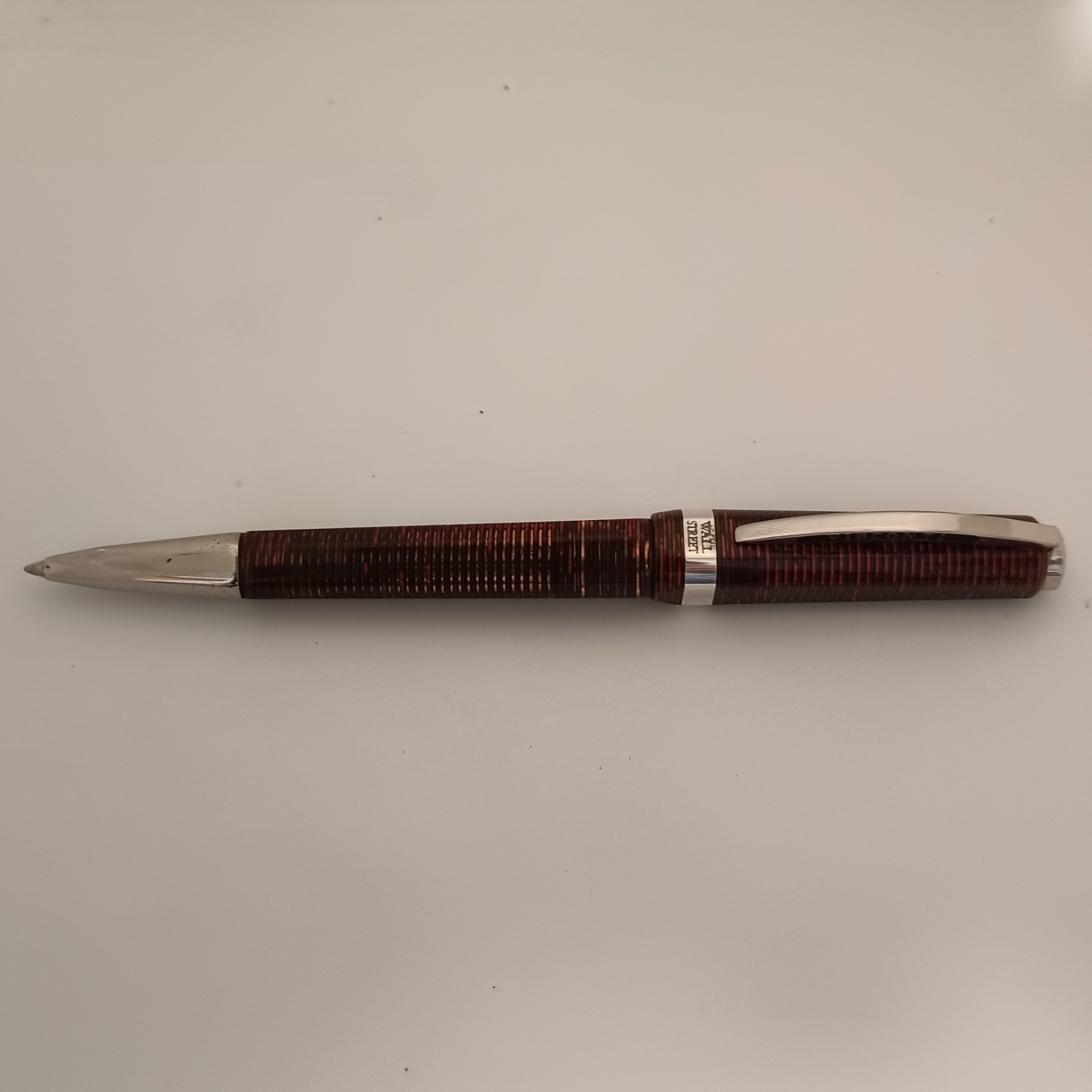 Visconti Wall Street Celluloid Red Pearl Ballpoint Pen