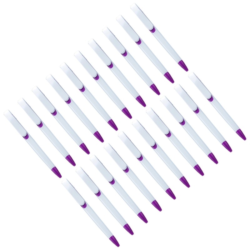 20Pcs Plastic Ballpoint Pen Office Signing Pen Retractable Ballpoint Pen