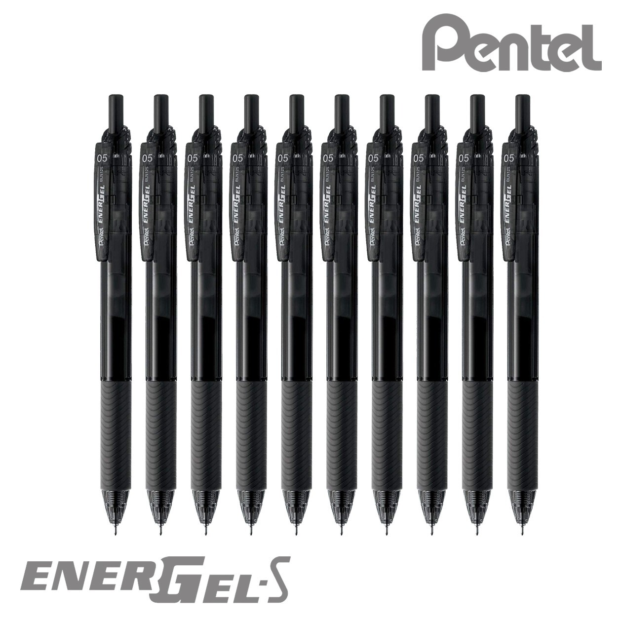 PENTEL ENERGEL-S Quick Dry Gel-Ink Pen 10pcs Set 0.5mm Made in Japan