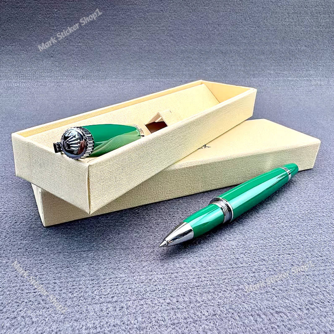 Rolex AD VIP GIFT Emerald Executive Green Rollerball Pen Chrome Trim, New In Box