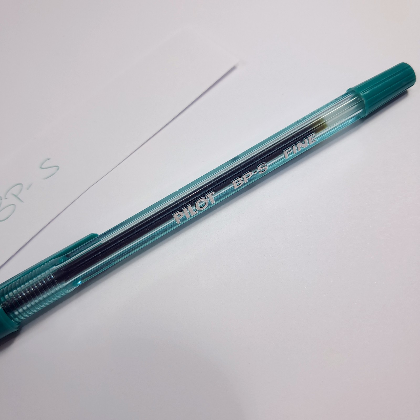 Vintage Pilot BPS BP-S Ballpoint Pen Green Fine Point Ball point capped clear