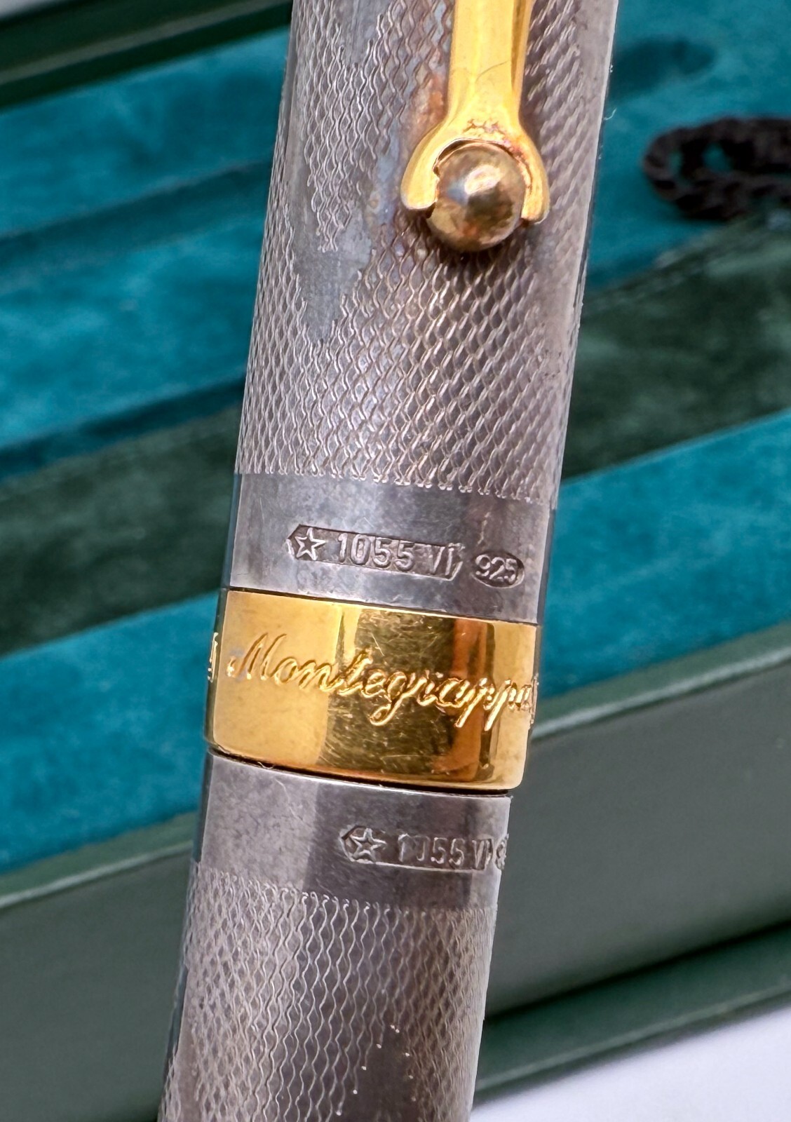 1990’s Montegrappa 1912 1055vi Silver 925 Sterling Silver Ballpoint Pen