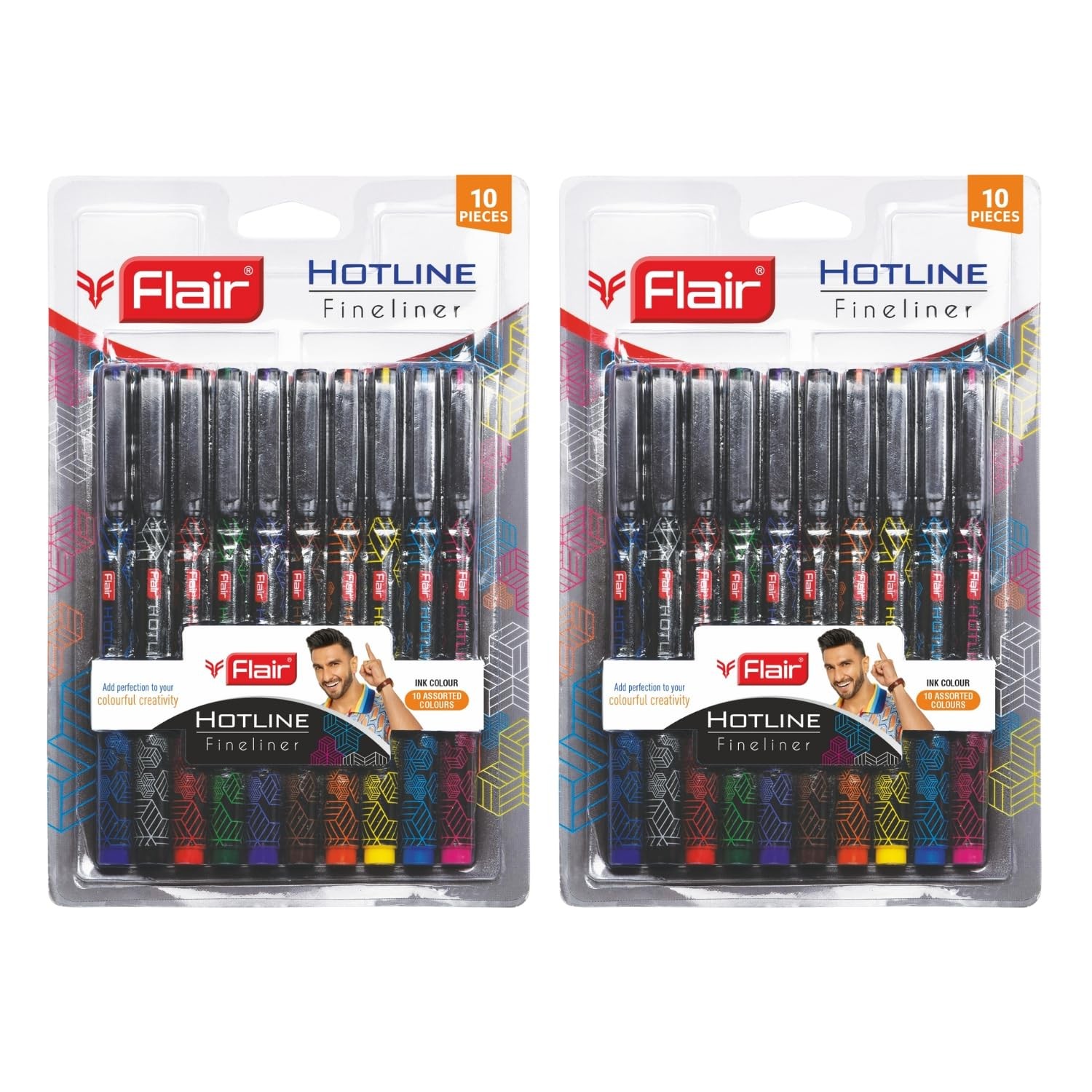 FLAIR Hotline 0.7-1 mm Fineliner Pen Pack of 20PCS Multicolor Ink Sketch Writing