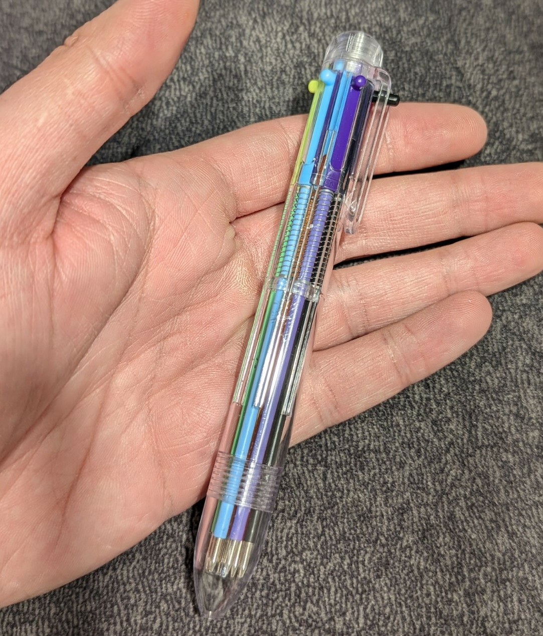 1 PC Ball Point Pen Marker Korea Creative Stationery Pen 6 Color In 1 Ballpoint