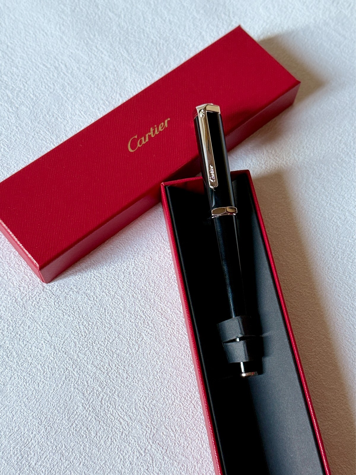 Cartier Santos Palladium-Finish Rollerball Pen – New in Box | Luxury Ad Gift