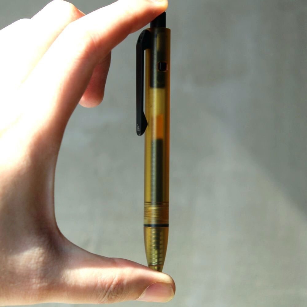 EDC PEI Titanium Alloy Pocket Ballpoint Pen Signature Writing Student Office Pen