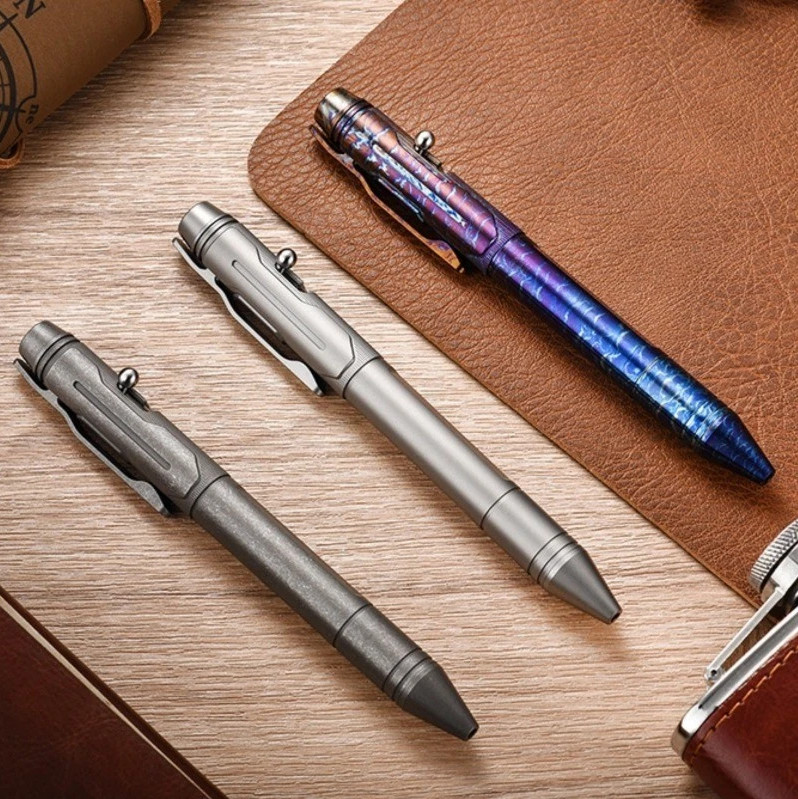 Titanium Ballpoint Pen EDC Signature Writing Pocket Pen High Business Office Pen