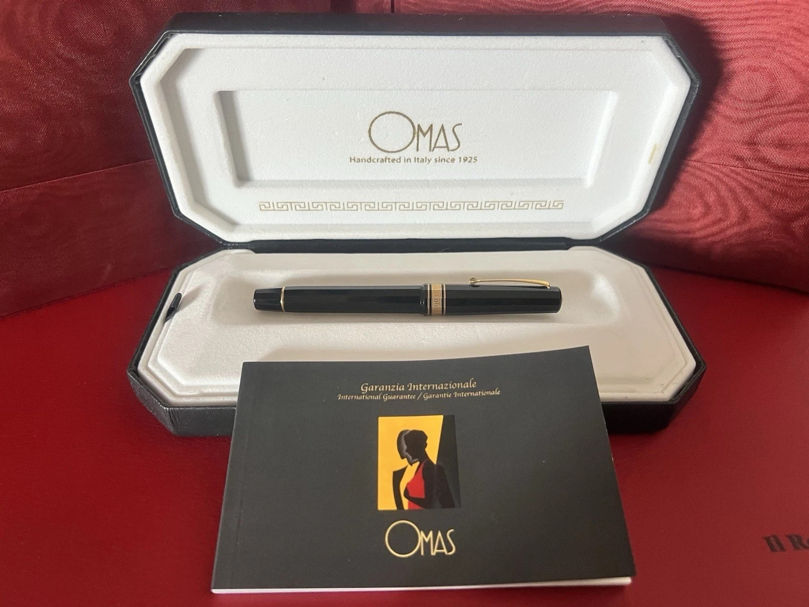 OMAS Paragon Rollerball Pen Multi-Face Gold Greek Engraved