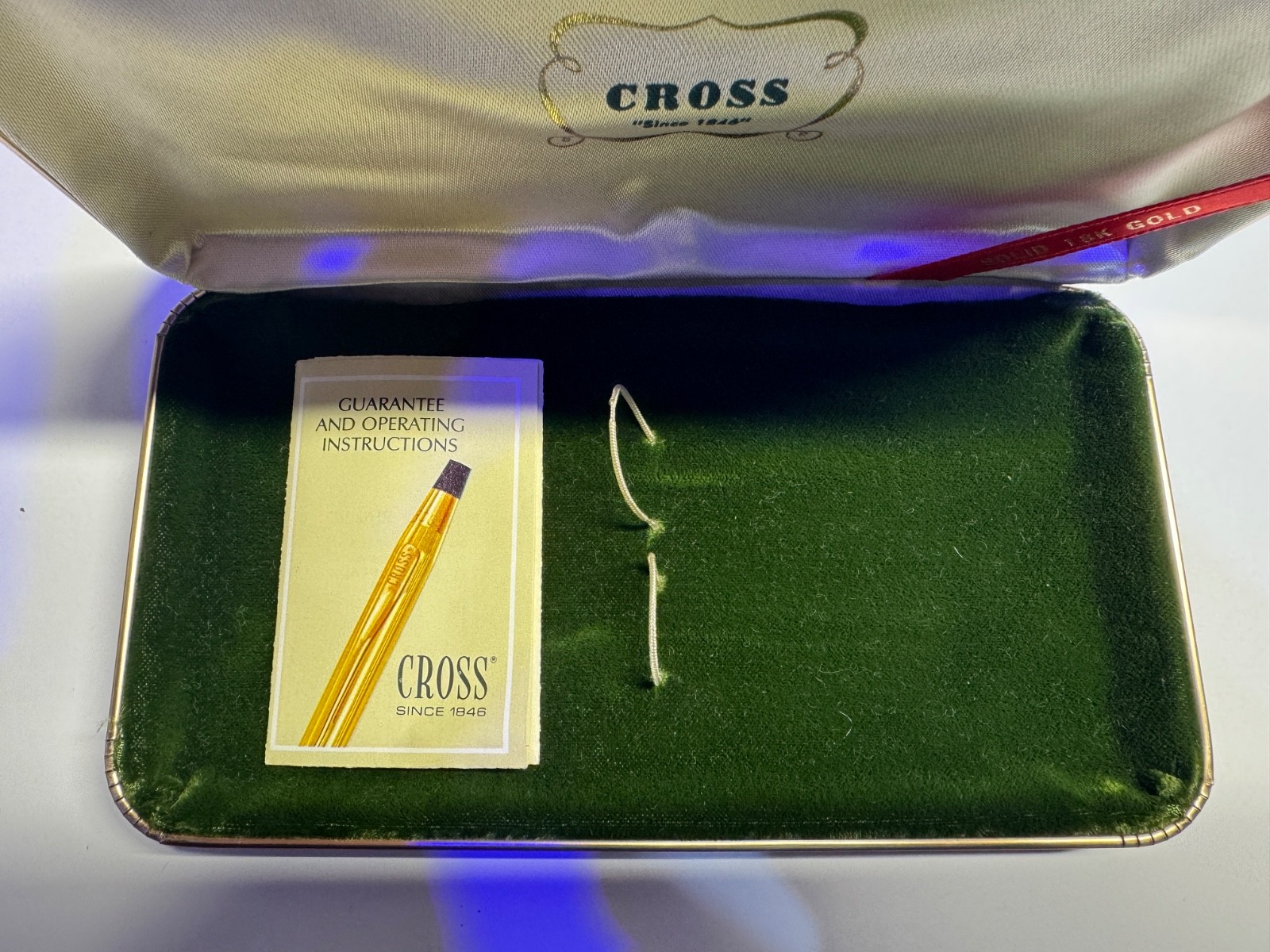 18K Solid Gold 750 Cross Century Ballpoint Pen-Pencil Set Rare Vintage
