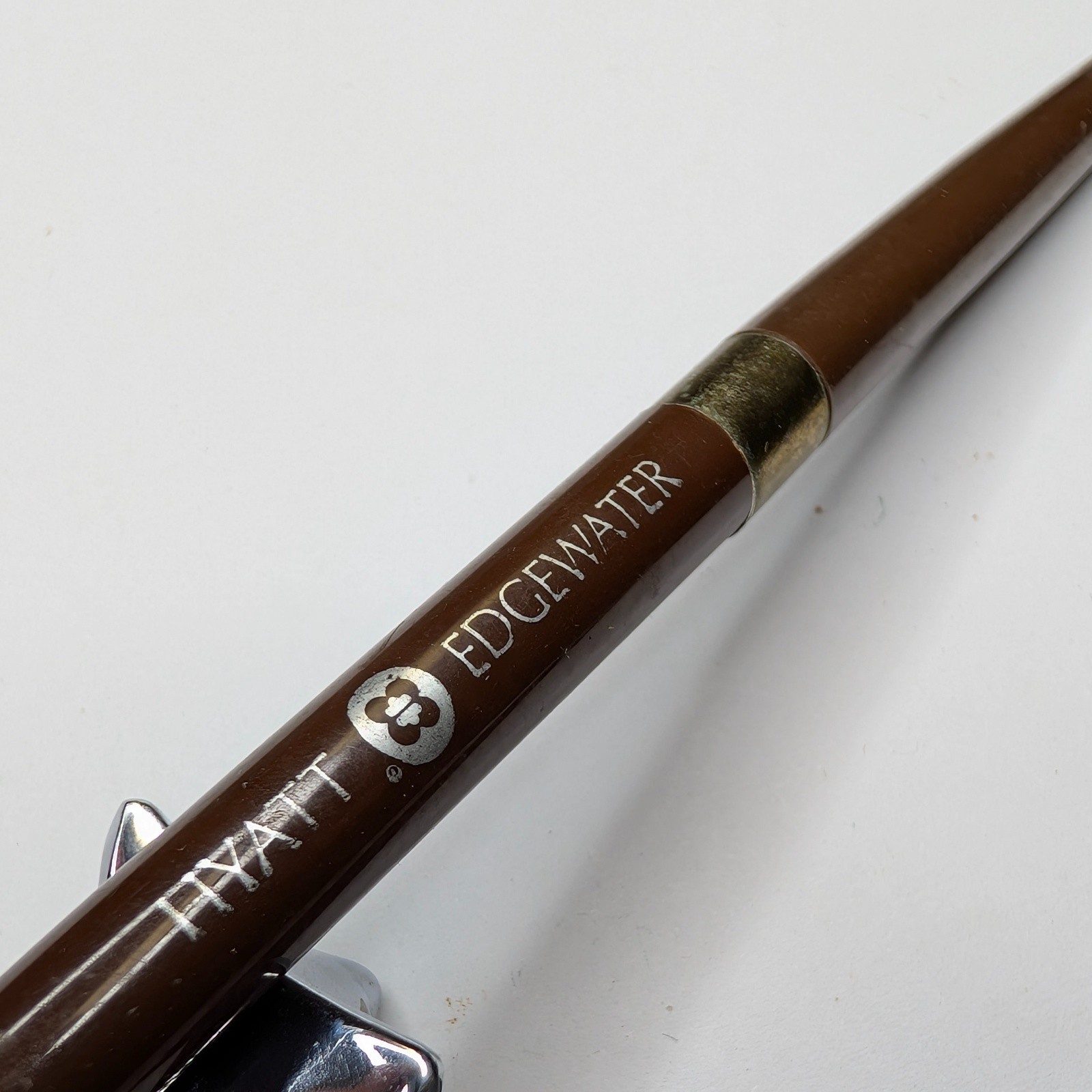 c1970s Hyatt Edgewater Hotel Dialer Ballpoint Pen Brown Advertising Vintage G16