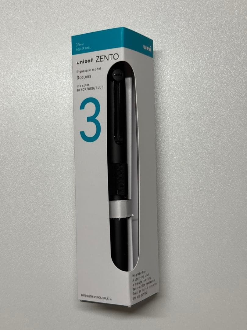 Mitsubishi Pencil Uniball Zento Signature Model 3 Color M Black 0.5mm NEW