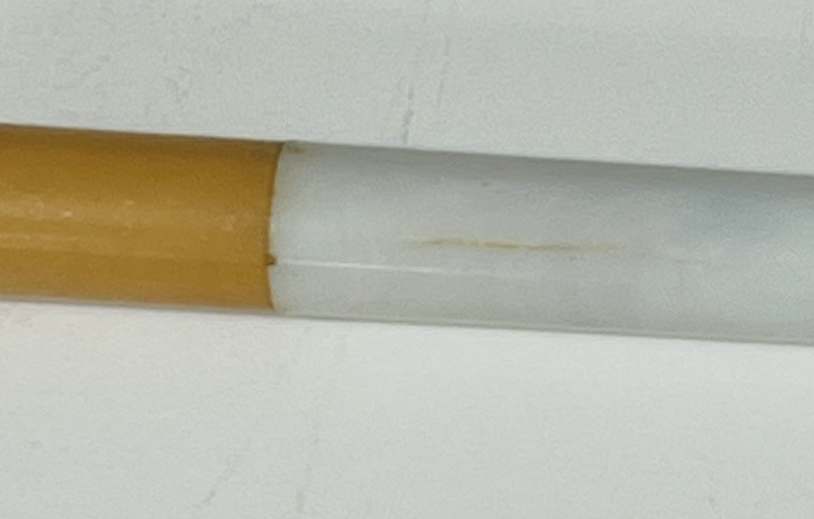 Vintage Cigarette Shaped White & Tan Ballpoint Pen USA 1950s – 1960’s Dry Ink
