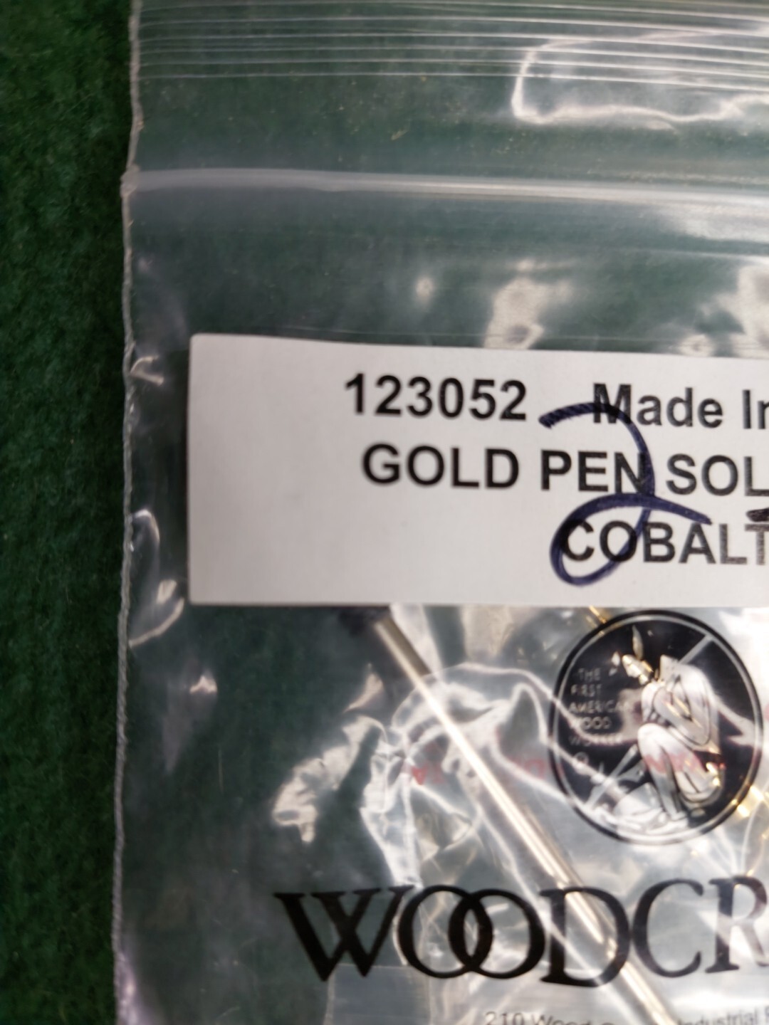 Woodcraft Gold Pen Project Ball point Pen Wood turn Kit Solid Clip #123052