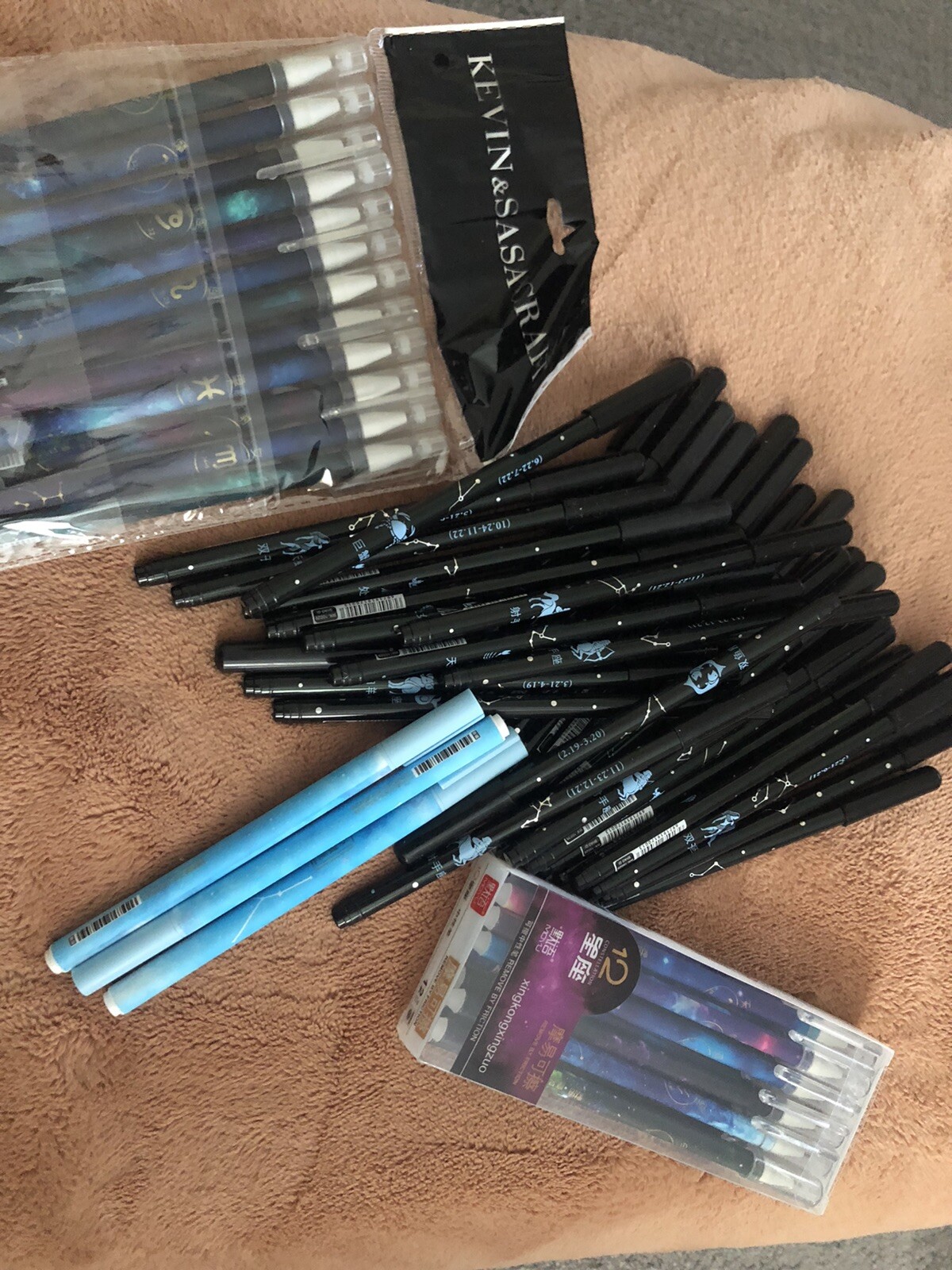 Zodiac Pens Lot. Over 50 Random Writing Pens. Aries, Libra, Cancer. All Signs.