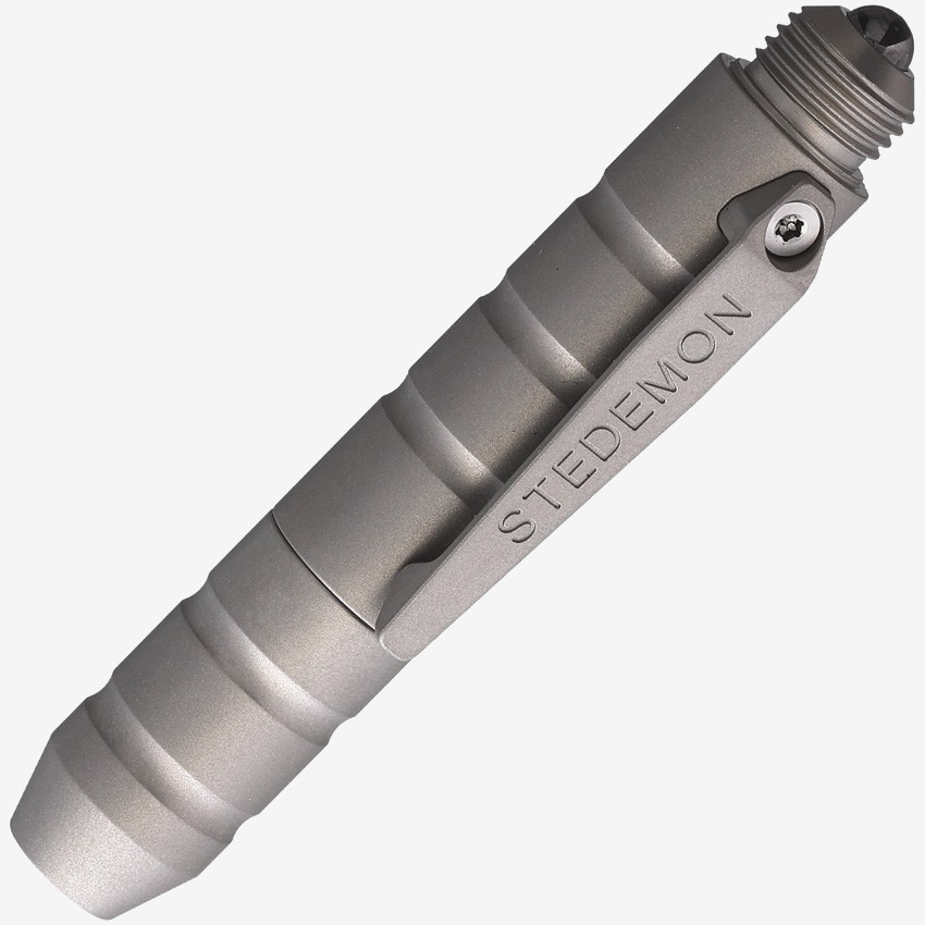 Stedemon P01 Titanium EDC Pocket Pen Glass Breaker Extra Refill Black Ink