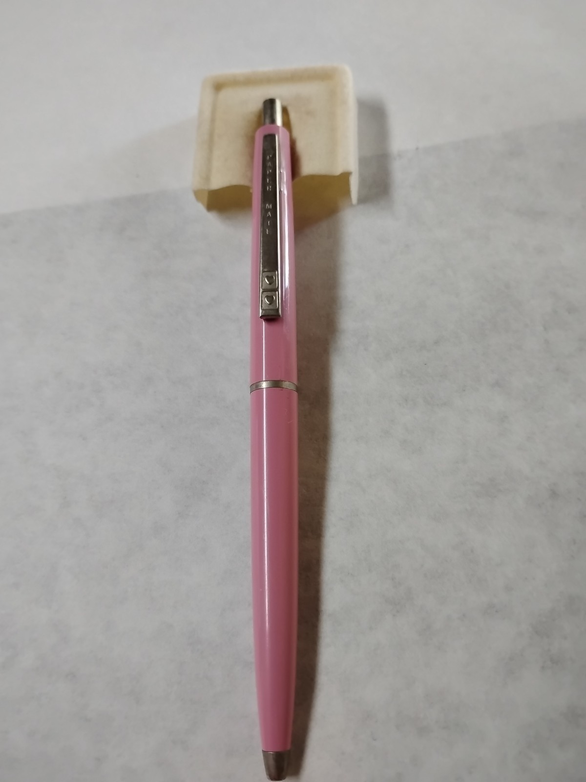 Vintage Paper Mate Vintage Double Heart Pink Ballpoint Pen #F4