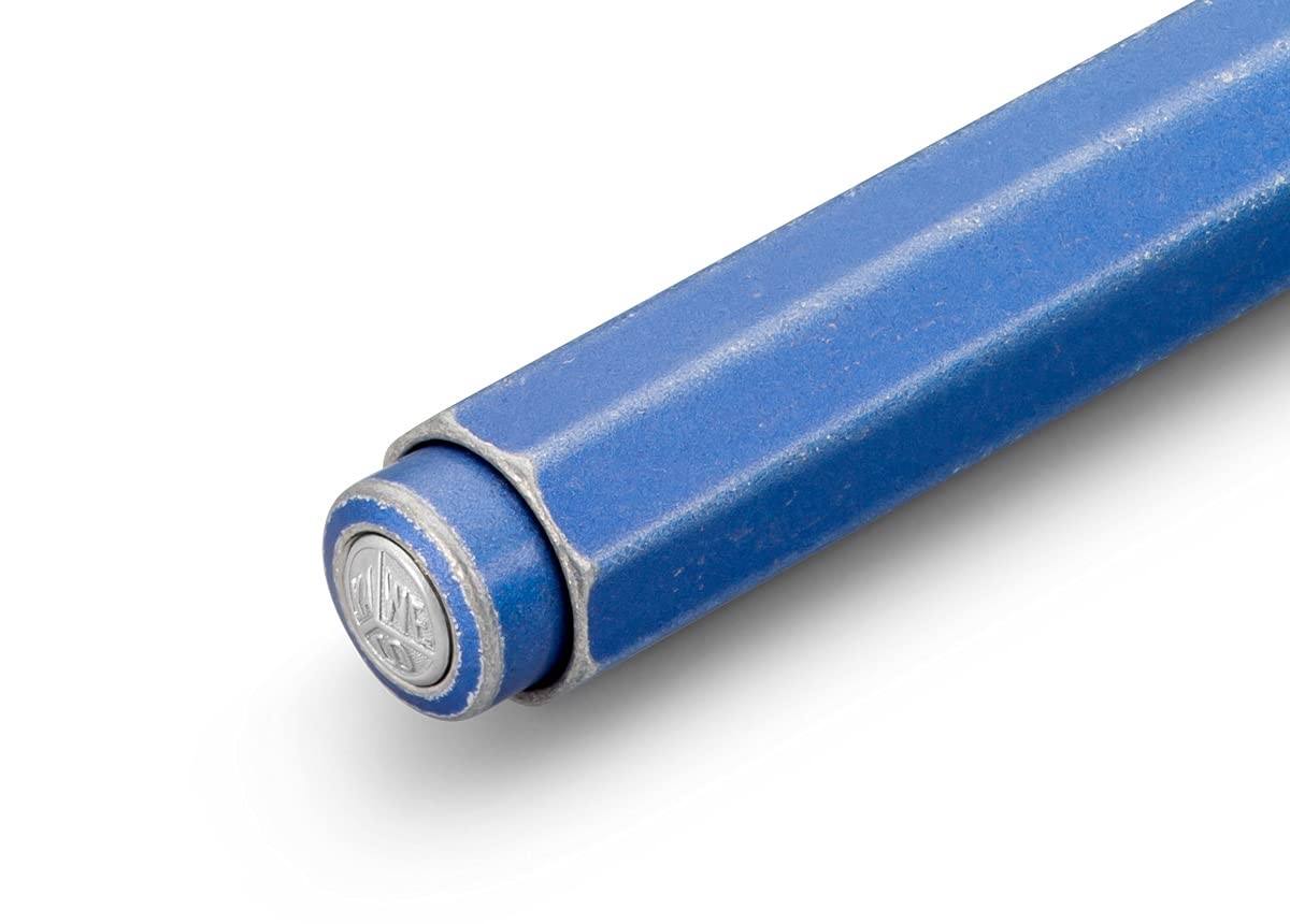 Kaweco Al Sport Ball Pen Stonewash Blue Retractable Ballpoint Pen In Classic