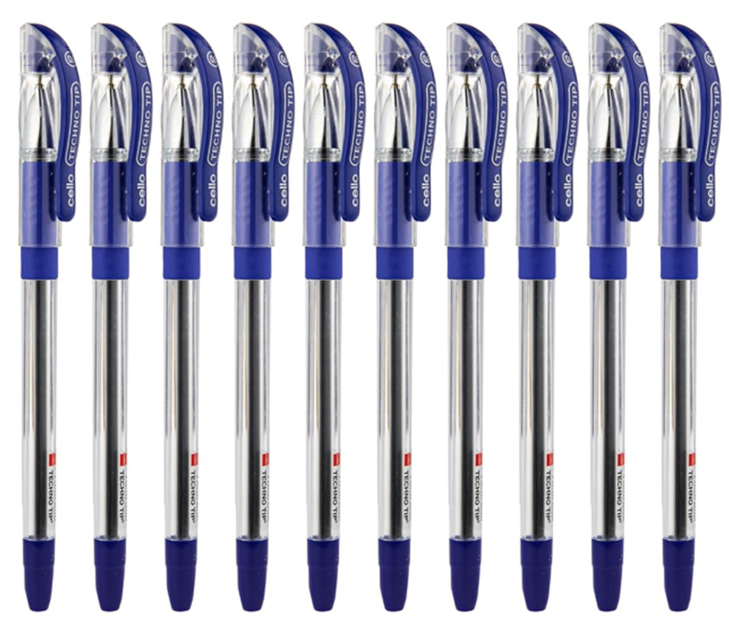 Cello Technotip 0.7mm Ball Pen Blue Ink (Pack of 10) Smooth Writing Office